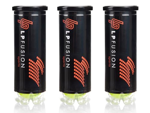 LP Fusion Buy Professional FusionX Pro Padel Balls, Pro & Beginner Padel Balls, with Storage Bottle, Adults Unisex 3 Un(Set of 3)