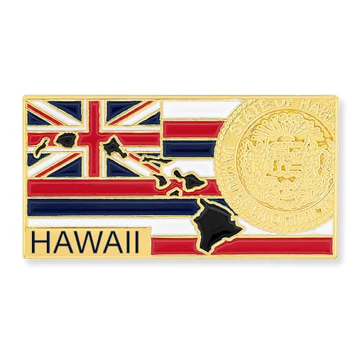 PinMart State Shape Flag Lapel Pin