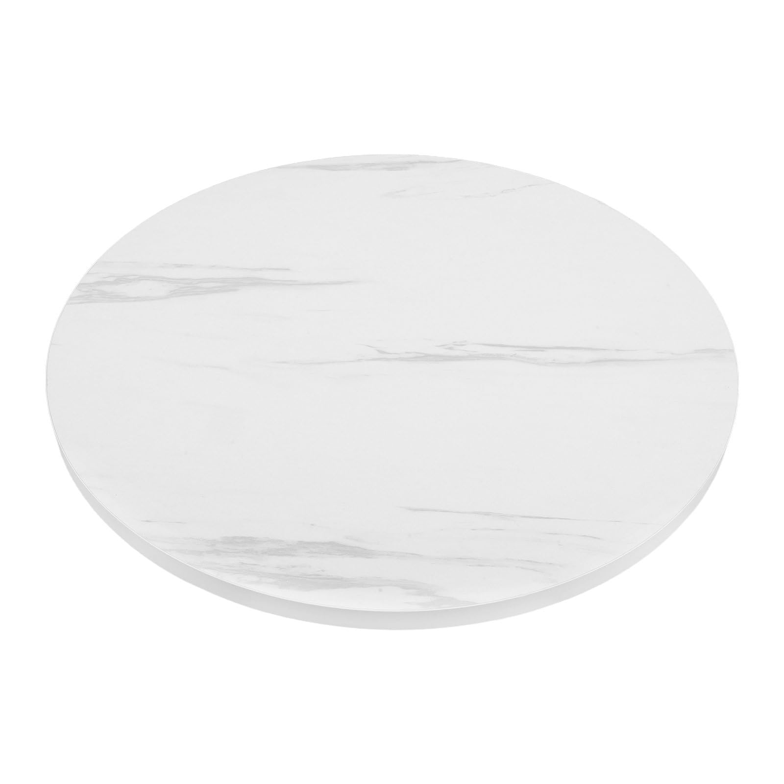 Plateau de table rond 40 cm motif pierre blanche pour aménager un petit balcon ou une terrasse