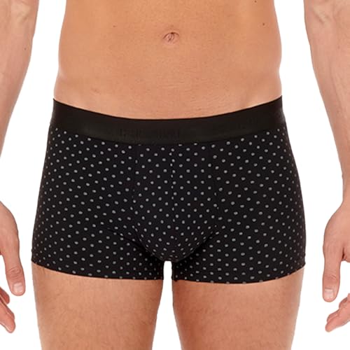 HOM Herren Max Boxer Briefs Unterw sche, Weißes Mikrofon auf Schwarzem Hintergrund, L EU