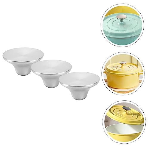 EXQUIMEUBLE 3 Pçs Esmalte Pote Superior Contas Botões De Forno Tampa Universal Pote Luz Brilhante Ta