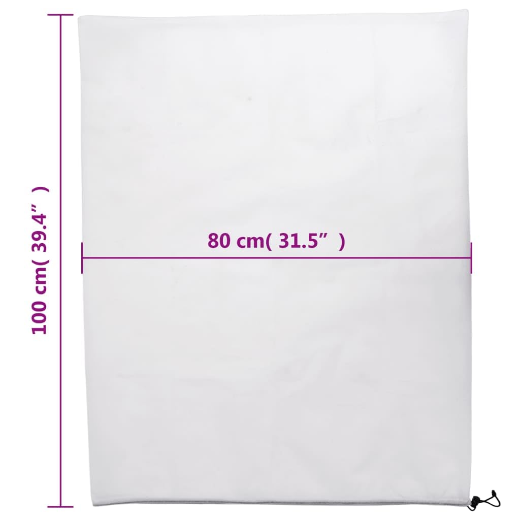 Wintervlies Mit Kordelzug 12 STK 70 G/m² 0,8x1 M | Atmungsaktiver Vliesstoff, Frostschutz für Pflanzen, Schutz vor Vögeln und Tieren