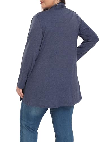 Image of Shiaili Long Plus Size Cardigans for Women Easy to Wear Open Front Clothing
