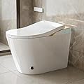 Smart One-Piece Toilet with Built-in Bidet, Elongated Tankless Design, Instant Warm Water, Dual Flush with Auto & Foot Sensor, Heated Seat, ADA Height, Foam Shield, Modern Bathroom Toilet
