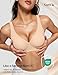 Vertvie Jelly Wireless Bras for Women Push Up Plunge Seamless T-Shirt Bras No Underwire Supportive Full Coverage Bralettes(Nude,3X-Large)