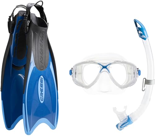 CRESSI Palau Marea Pack de Snorkel, Unisex, Azul/Azul Claro, M/L