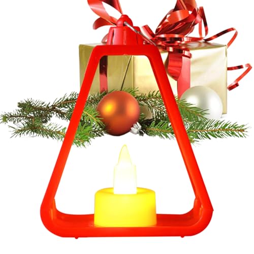 Farol de decoración LED con vela de Navidad, luces nocturnas colgantes para bodas, fiestas, faroles de decoración de Navidad para alféizar de ventana, pasillo, porche, dormitorios, jardín, salas de