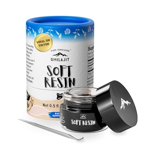 Himalayan Shilajit by Pure Himalyan Shilajit, Grade A Himalayan Soft Resin, Energy & Immune Support, Natural Source of Fulvic Acid & 85+ Trace Minerals Supplement for Men & Women (15ml/0.5oz)