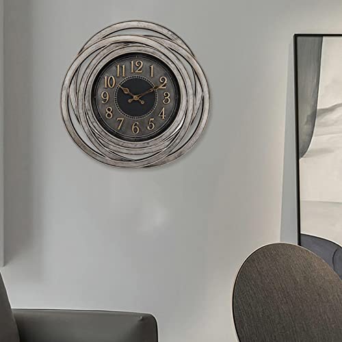 Horloge murale ronde étanche grand format avec trotteuse