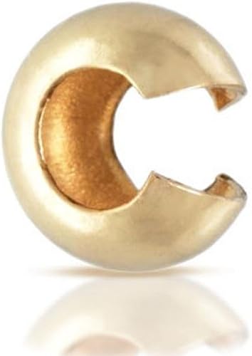 100 cuentas sueltas de cobre chapado en oro de 14 quilates para joyería y manualidades CF8-5 (100 unidades)