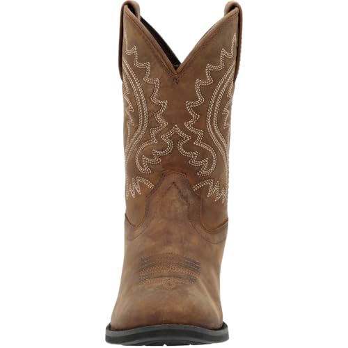 Durango Kid's OTH 8" Brown Western Boot, Frontier Brown, Size 3(M)3