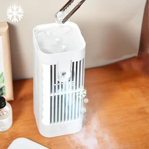 Oiqippnbv Condizionatori D'aria Personali Mini Raffrescatore D'aria Personale A Risparmio Energetico Ventilatore Nebulizzatore Luce Notturna Usb Incluso Usb - 6