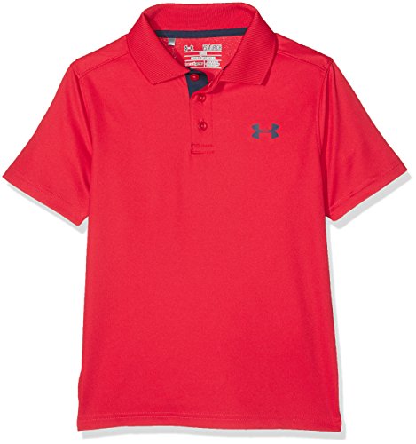 Under Armour Boys' Performance Golf Polo, Red (600)/Academy, Youth Medium