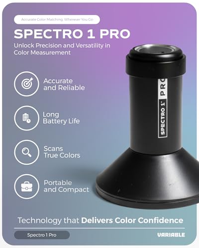 Image of Spectro 1 Pro Mobile Spectrophotometer with Dock & Security Kit, Paint Color Matching Tool and Color Reader, Portable Colorimeter Spectrometer Color Sensor & Paint Scanner Device for Prints & Coatings