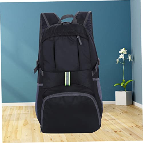 Mochila plegable ligera para senderismo y camping negra miniatura 3