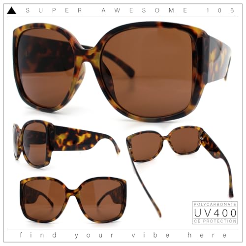 SA106 Womens Oversized Thick Temple Butterfly Designer Fashion Sunglasses2