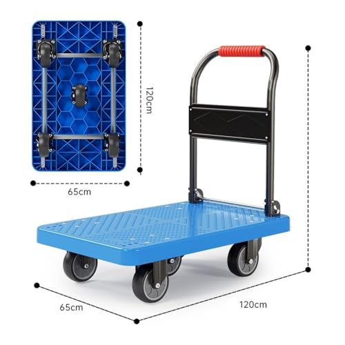 Carretilla plegable multiusos con ruedas de caucho 5 pulg miniatura 2