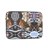Borsa per computer da 30,5 cm con motivo Robin's Winter Day, borsa portatile per computer, adatta per viaggi di lavoro e pendolarismo