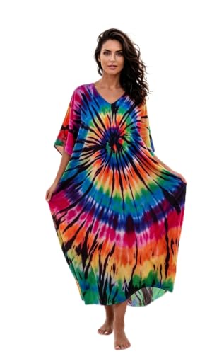 Image of Kaftan Dresses for Women Plus Size Summer Beach Dress with Print and Swim Cover Ups
