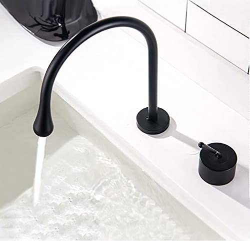 Mélangeur laiton brossé or noir pour un design de salle de bains luxueux