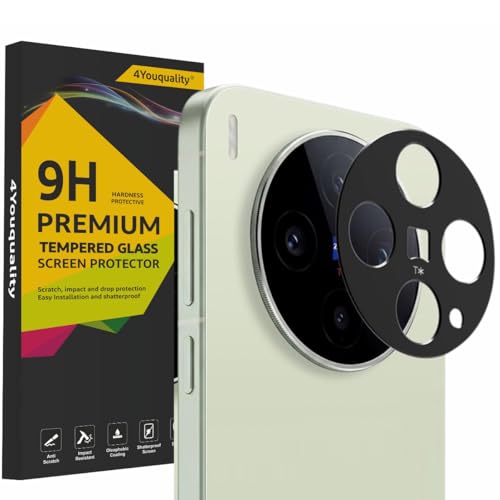 Image of 4youquality Back Camera Lens Protector Compatible with Vivo X200T (1 Pack) | 9H Tempered Glass Camera Guard | Military-Grade Protection | Ultra Clear HD | Bubble-Free Easy Installation | Case Friendly Design