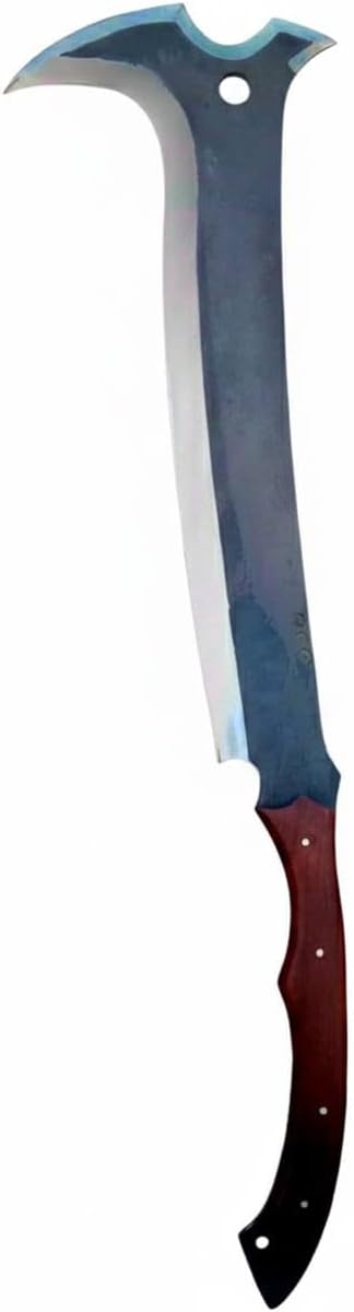 DARK WARRIOR - Handmade Viking Machete Sword High Carbon Steel Blade Sword Full Tang Outdoor Hunting Camping Hiking Survival Cosplay LARP-Prop Medieval Cutlass Swords with Leather Sheath