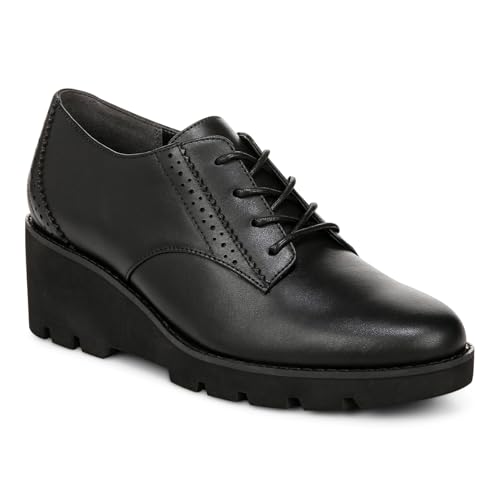 Vionic Anaheim Women's Comfort Wedge Oxford Derby Shoe Black - 9 Medium