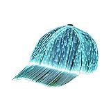 INKUIL 7 Color Fiber Optic Luminous Baseball Cap-USB Chargeable Hat for Music Festival Night Party Bar Props
