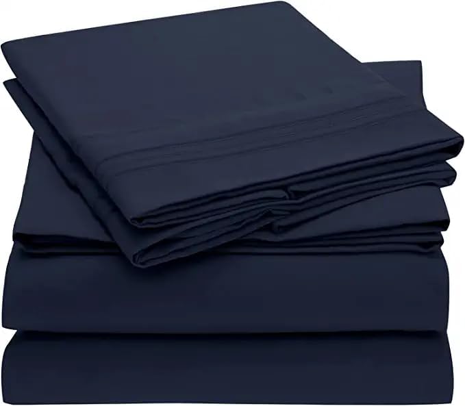 2100 Series Egyptian Comfort Sheet Set - 6 Piece, Deep Pocket, Soft & Breathable, Wrinkle-Resistant (Beige, Queen (U.S. Standard))