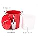 T586 4L Red Metal Double Walled Ice Bucket Set With Lid And Scoop
