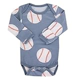 Copper Pearl Long Sleeve Bodysuit Baby: Ultra Soft Baby for Newborns, Boys, and Girls - Stylish, Comfortable, Overlap Shoulders, Premium Knit Fabric - 18-24 Months, Slugger