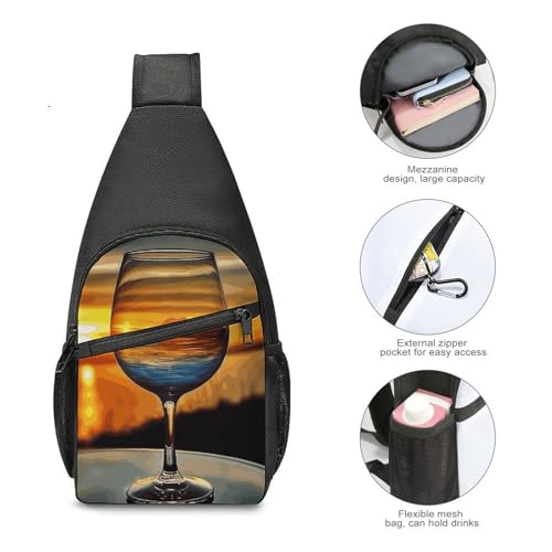 Bolso bandolera Sunset Wine para viaje y deporte miniatura 5