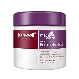 Karseell Purple Hair Mask Deep Conditioner Treatment - Toner for Blonde Platinum Silver Gray or Ash Colored Dry and Damaged Brassy Hair