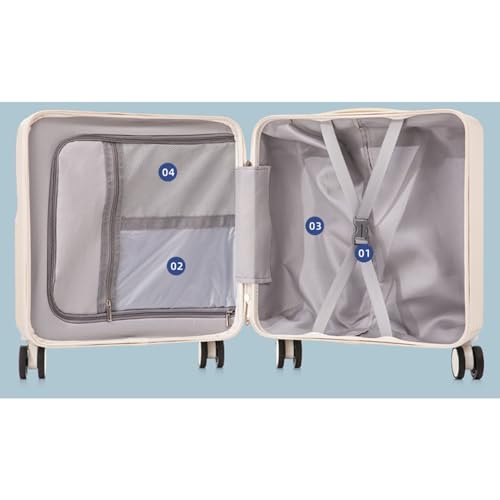 Charging Port Suitcase, Multifunctional Cup Holder Suitcase for Travel and Business Trips, 18 inches, Dogwood Powder,Dogwood Powder-20 inches4