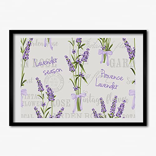 Cadre photo 70x50 cm Tulup lavande pour créer une ambiance sereine dans votre salon
