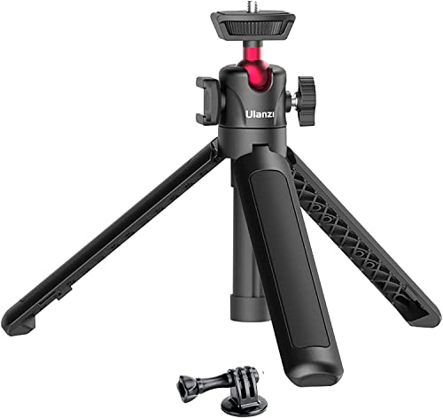 Ulanzi Mini Kamera Stativ MT-16, Schwarz, Aluminium Metall, 360° Kugelkopf, Cold Shoe Mount, Kompatibel mit DSLR, Smartphone, Kamera, 22-44 cm ausziehbar, 1,5 kg Tragfähigkeit