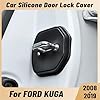 Car Door Lock Cover, Silicone Car Door Latch Cover Fit use for FORD KUGA 2008-2019 Car Door Shock Absorber Door Lock Protector Silicone Auto Door Lock Latches Cover Accessories #2