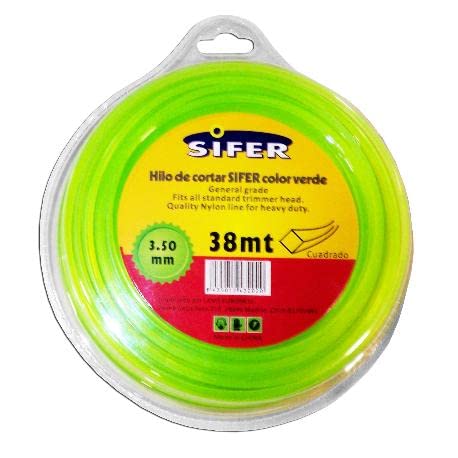 Sifer hilo desbrozadora verde cuadrado 3.50 mmx 38 mt 48222073