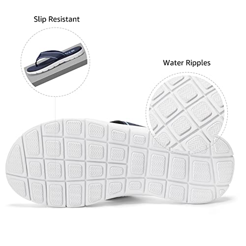 Stq Flip Flops Women Non Slip Yoga Mat Comfortable Lightweight Shower Sandals For Beach Pool Navy Teal 11 #TOP3