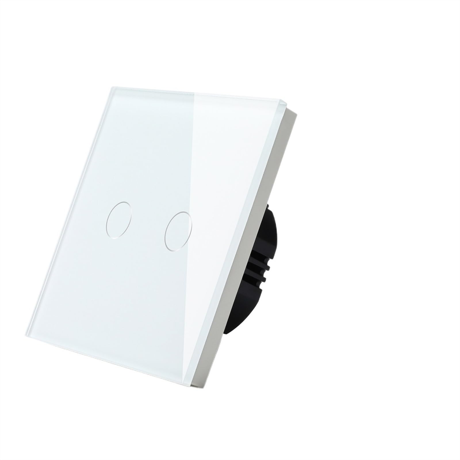 Interruptor de luz táctil,Interruptor de luz de pa Interruptores táctiles estándar de 1/2/3 entradas y 1 vía, interruptor de luz for el hogar, negro, blanco, dorado, con Panel de cristal, interruptor