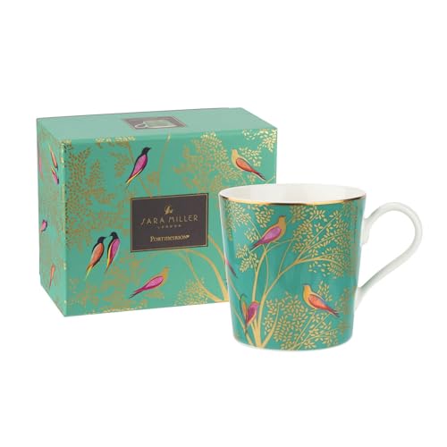 Portmeirion Sara Miller Chelsea 12oz Tea Cup, Emerald Green