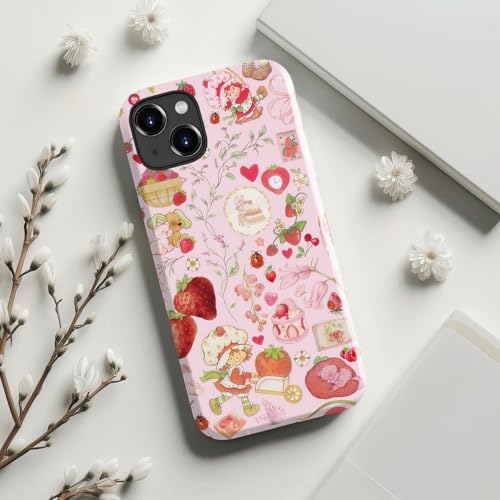 DEENAKIN for iPhone 13 Mini Case - Wireless Charging Compatible - Dual-Layer Hard Shell & Silicone Cover - Protective Phone Case with Trendy Cute Designs for Women - Strawberry Sweetie by DEENAKIN - Used condition - Image 4
