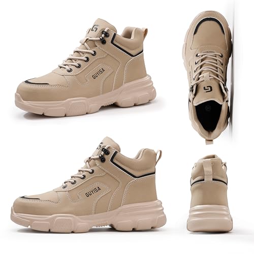 Image of Steel Toe Work Shoes for Men, Lightweight Safety Shoes with Puncture Resistant Midsole, Comfortable Protective Work Shoes for Warehouse Factory Light Construction