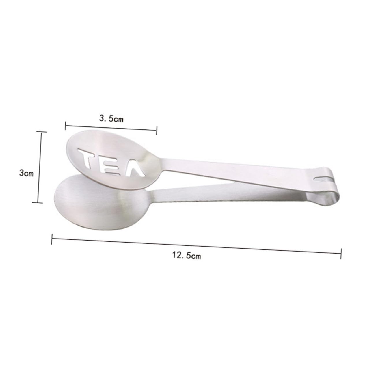 BRIGHTFUFU Stainless Steel Tea Holder for Tea Bags Multipurpose Ice Cube Clamp Squeeze Tongs Easy to Clean