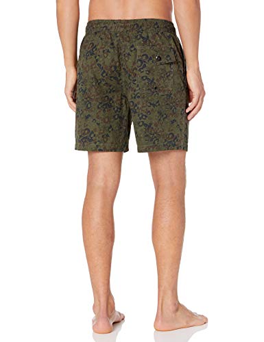 Goodthreads Men's 7" Swim Trunk, Olive, Animal/Camo Print, X-Small #TOP1