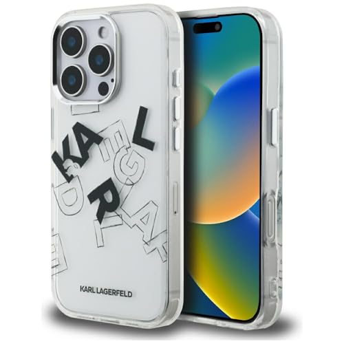 CG MOBILE Karl Lagerfeld Coque de protection pour iPhone 16 Pro (transparent)