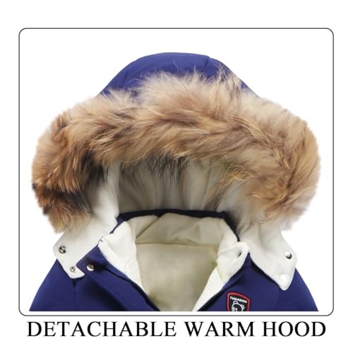 Toddler Winter Coat Baby Puffer Jacket Boy Hoodie Fleece Outerwear Clothes 0-5T2