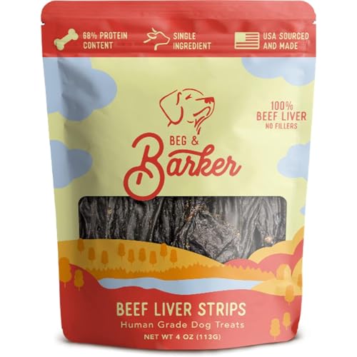 Beg & Barker Beef Liver Jerky for Dogs, 4 oz