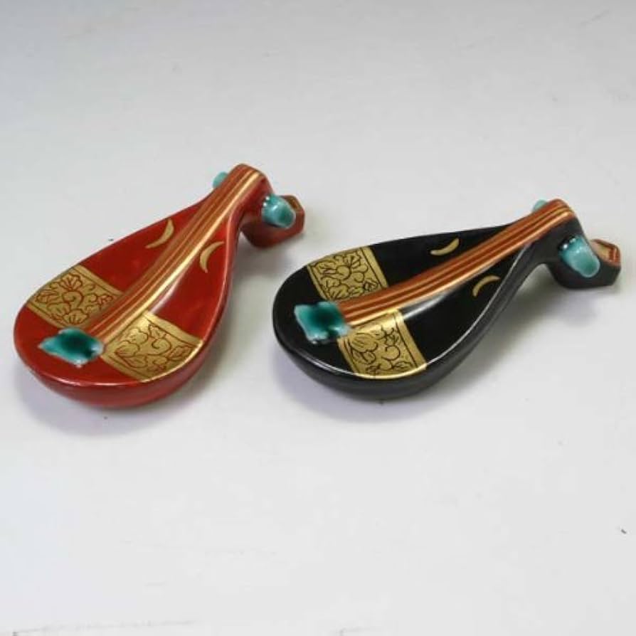 懐石道具　琵琶型　箸置き　アンティーク　楽器　箸置　お箸置　正月　おせち料理 懐石道具 琵琶型 箸置き アンティーク 楽器 箸置 お箸置 正月