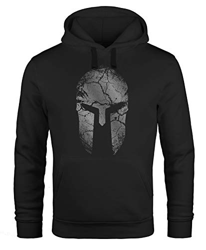 Neverless® Hoodie HerrenAufdruck Sparta Helm Spartan Warrior Print...